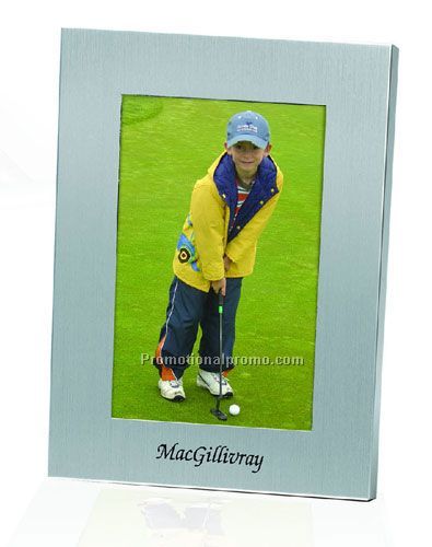 Brushed Aluminum 4" X 6" Picture Frame