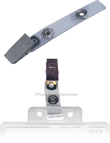 Bulldog Clip with Clear PVC 2 3/4" Strap #602F
