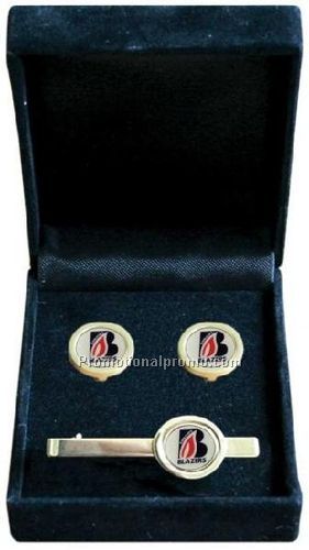 CHL TEAM CUFF LINKS & TIE CLIP SET