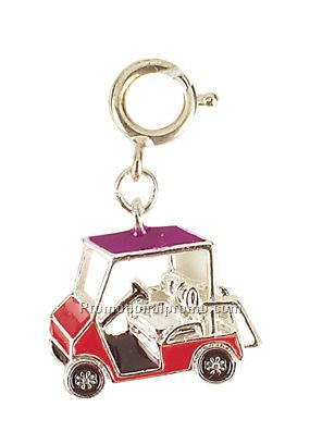 Cellphone/Shoe Charms/Zipper Pulls-Golf Cart charm