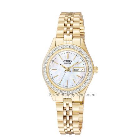 Citizen Quartz Lady's Stainless Steel Gold-Tone/Crys