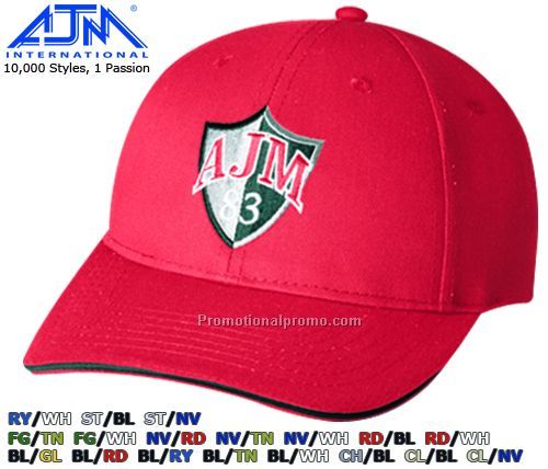 Constructed Contour Edge I Style. Polycotton, 6 Panel Caps