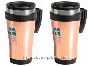Copper stainless steel travel mug - 16 oz.