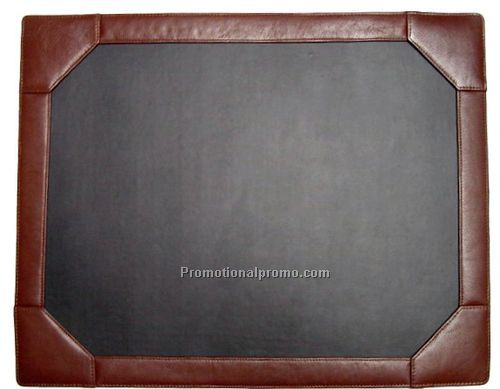 Desk Pad / 24X19 inches /Natural Dry Milled Cowhide / Medium Brown