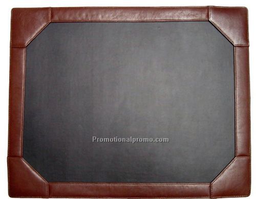 Desk Pad / 24X19 inches /Natural Dry Milled Cowhide / Medium Brown
