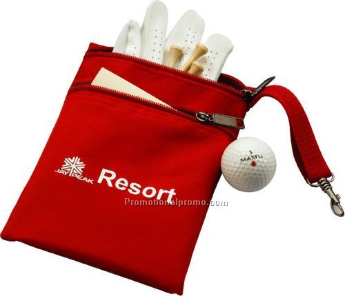 Double Zippered Golf /Sports Bag w/Metal Snap Hook