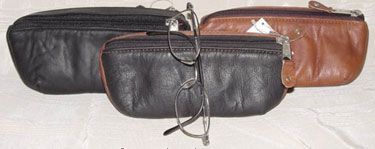 Double Zippered Spec Pouch / BeltLoop / Stonewash Cowhide