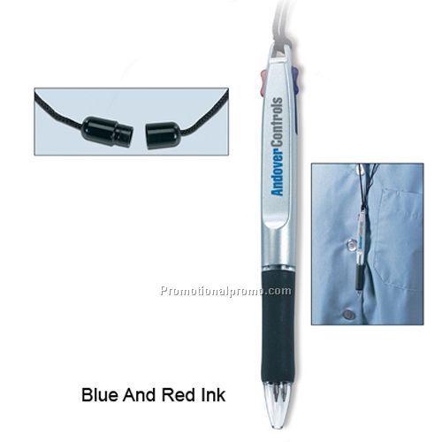 Duo Pen-On-A-Rope 38432Blue & Red Ink