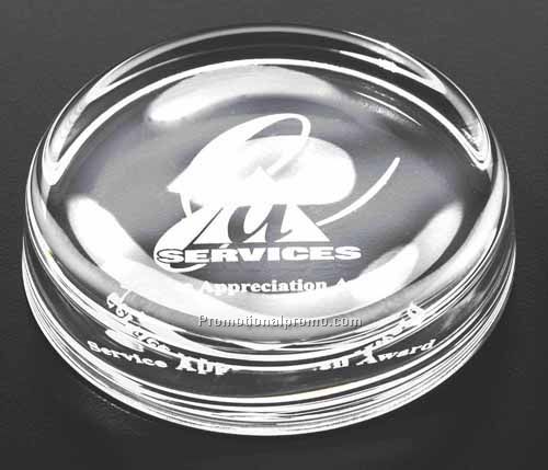 FLAT ROUND PAPERWEIGHT