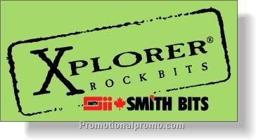 Fluorescent Green Roll Labels. Any butt-cut rectangle with square corners