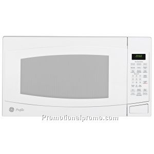 GE Profile White on White 2.0 Cu.Ft. Full Size Countertop Microwave Oven