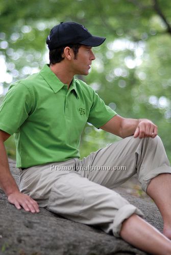 HEAVYWEIGHT RINGSPUN COMBED COTTON JERSEY POLO WITH LYCRA