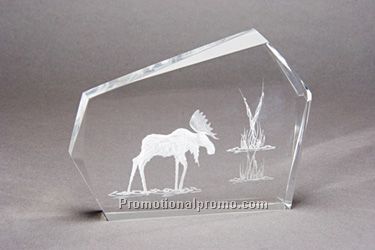 Hand-Carved Faceted Award - 4 x 6 x 1