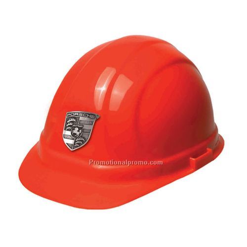 Hard hat with custom pewter emblem