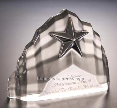 Iceberg w/ Embossed Faceted Star