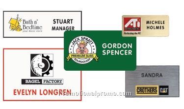 Imprinted and Engraved Badges - Up to 3 sq. in.