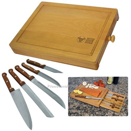 KNIFE SET WITH CUTTING BOARD