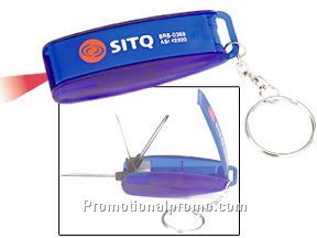 Key holder, flashlight mini screwdriver