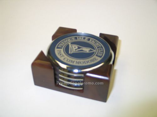 L/D WALNUT ROUND CHROME