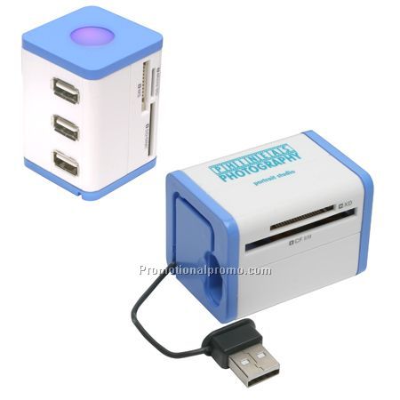LIGHT-UP USB HUB CARD READER