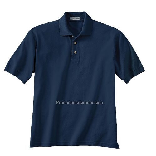MEN37459 100% COTTON PIQUE POLO - White/Natural