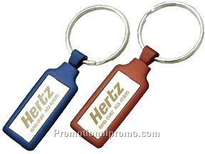 Metal satin-mirror key tag