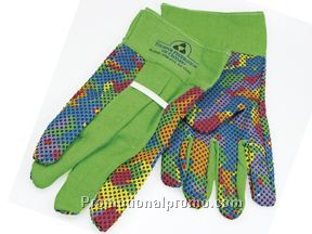 Multi-colored garden glove