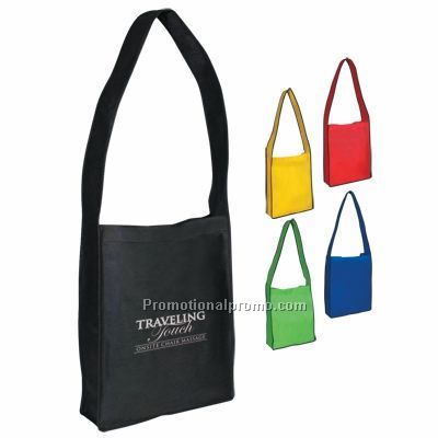 NON-WOVEN MESSENGER TOTE WITH VELCRO44576CLOSURE
