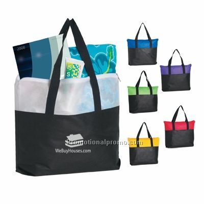 NON-WOVEN ZIPPERED TOTE BAG