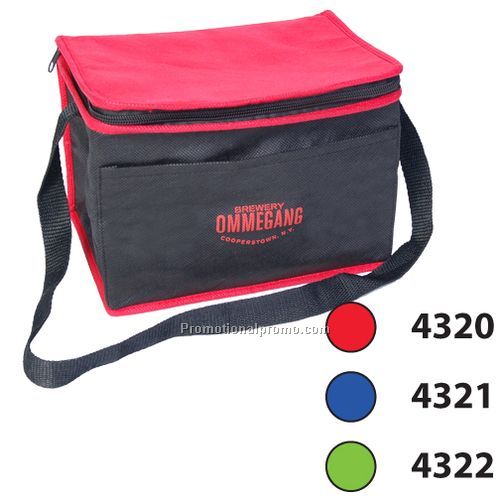 Non Woven 6-Can Cooler - Red