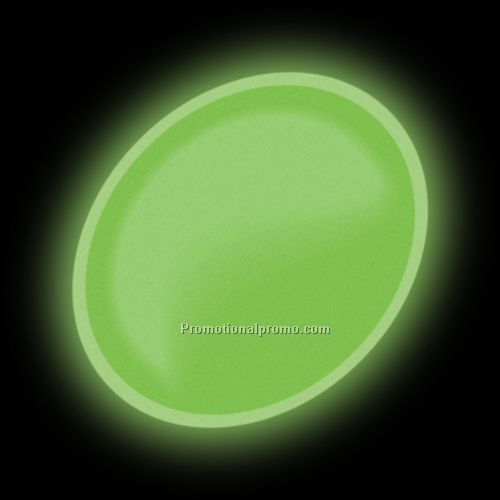 Oval Spot Glow Stick-On Button - Green
