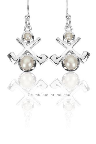 Real Pearl/sterling silver earrings
