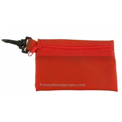 Red Zip Clip Pouch