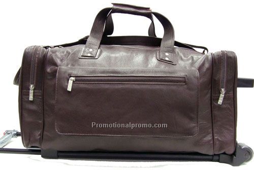 Roller Board Carry-On Bag / 20X10X10 inches / Stone Wash Cowhide / Dark Brown