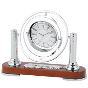 Rosewood Spin Clock