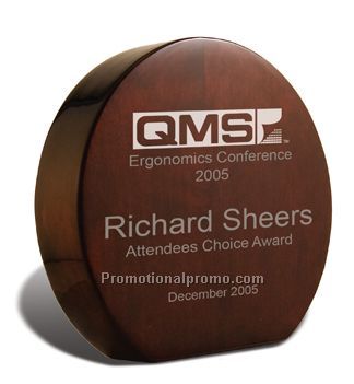 Round Piano Award w/ Lasered Colofill Imprint