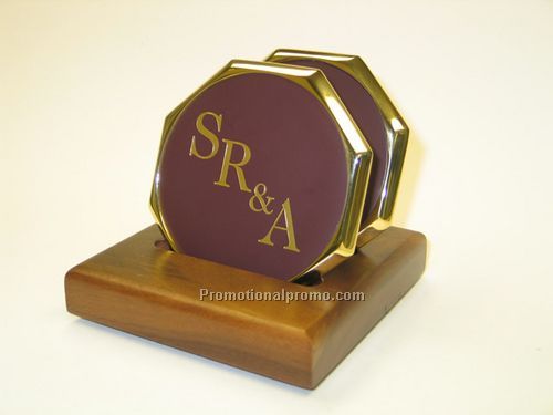 S/U WALNUT OCTAGON BRASS