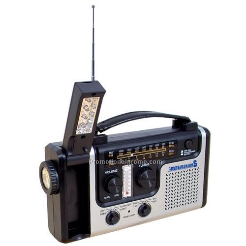 SOLAR HAND CRANK/SHORT WAVE RADIO