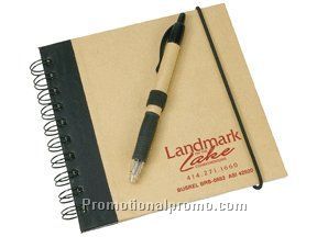 SPIRAL BOUND JOURNAL BOOK AND PEN SET
