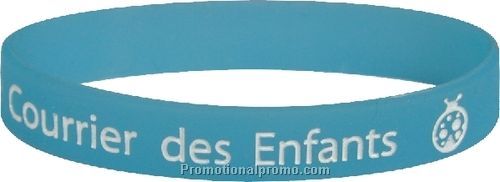 Silicone Wristband - Debossed & Filled 1 Color, Production: 20 working days