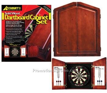 Solid Pine Dartboard Cabinet Set