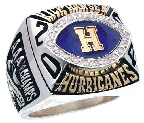 Sport / Champion Football Shape jewelry / jewellery Ring Sport / Champion Jumbo Top with multiple stone settings jewelry / jewellery Ring Die Charges