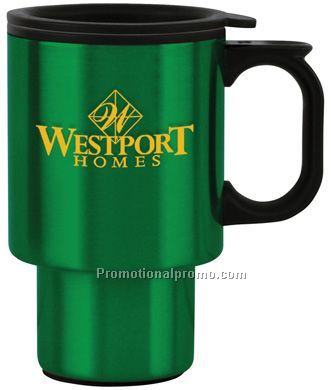 Steel City Color Travel Mugs - 16 oz. Green