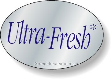 Stock Shape Brite Silver Foil Paper Roll Labels - Oval