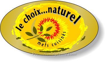 Stock Shape Dull Gold Foil Paper Roll Labels - Oval