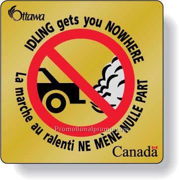 Stock Shape Dull Gold Foil Paper Roll Labels - Square with round corners