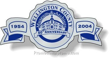 Stock Shape Dull Silver Foil Paper Roll Labels - Anniversary Banner