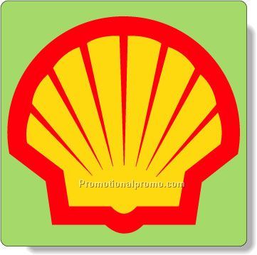 Stock Shape Fluorescent Green Roll Labels - Square with round corners