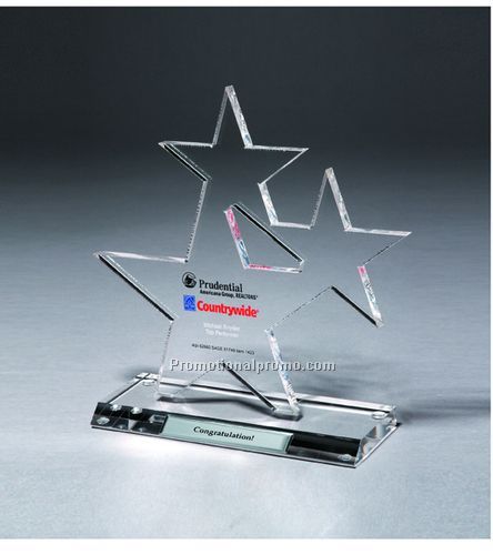 Twinkling Star Award with Laser Imprint