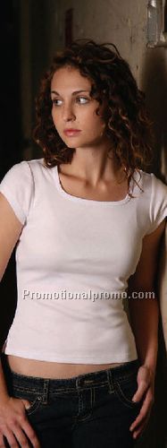 U-Neck Cap Sleeve Top